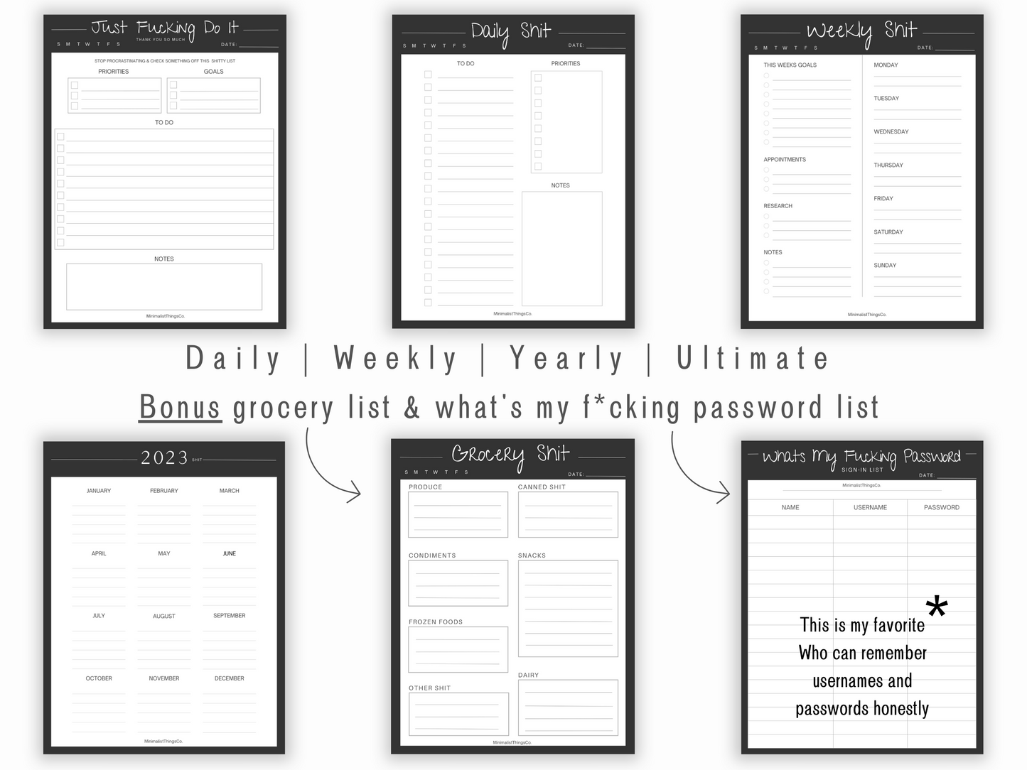 Digital Planner Printable - Ultimate Bundle